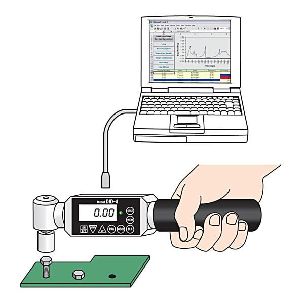 Cedar DIW-15 Lightweight Digital Torque Tester / Wrench, 1/4" Drive, Capacity 130 lbf-in