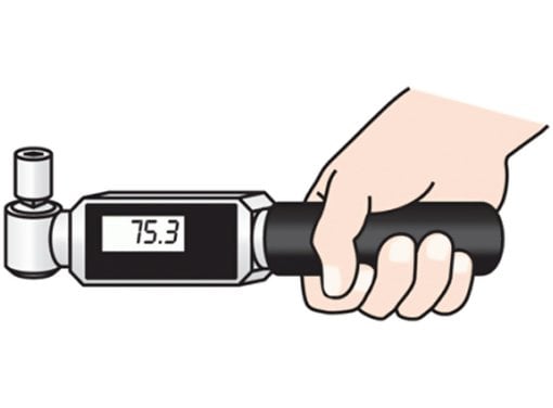 Cedar DIW-15 Lightweight Digital Torque Tester / Wrench, 1/4" Drive, Capacity 130 lbf-in